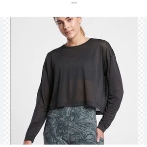 Athleta Vapor Long Sleeve Top XS Black